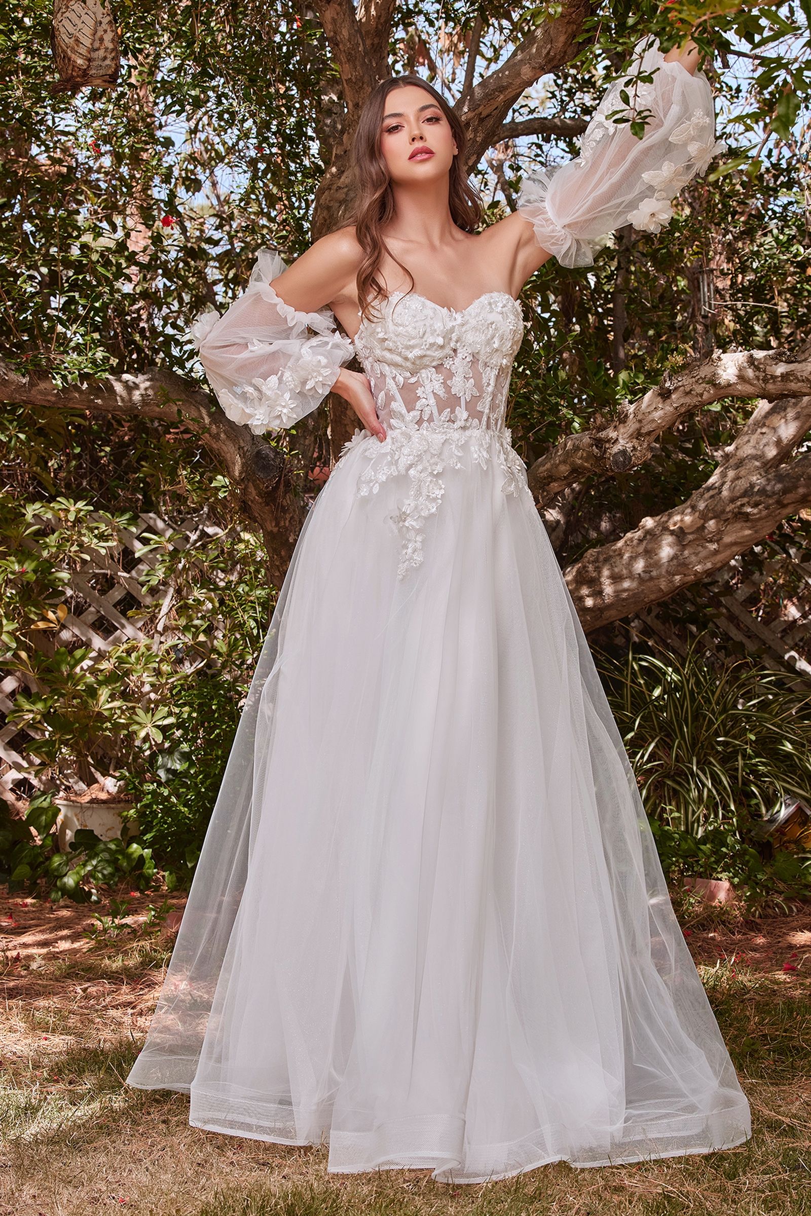 Corset Wedding Dress With Bell Sleeves VESTIDO BELL – Itale Bridal