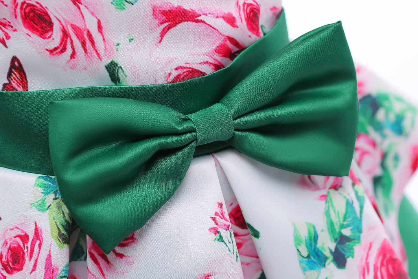 Baby Girl Floral Pattern Bow Tie Princess Tutu Dress Formal Dress My Kids-USA