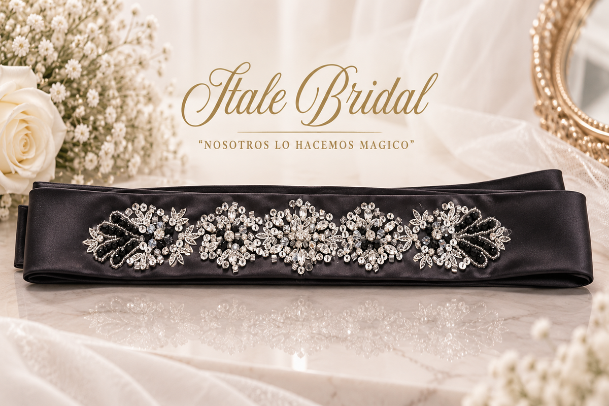 Cinturón de cristal elegante.