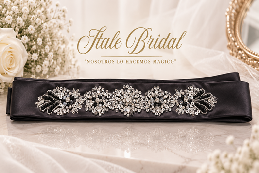 Cinturón de cristal elegante.