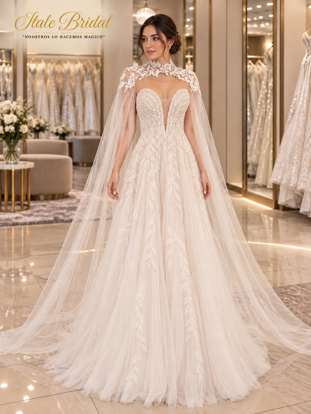 CAPA LARGA ROMANTICA COLOR CREAM