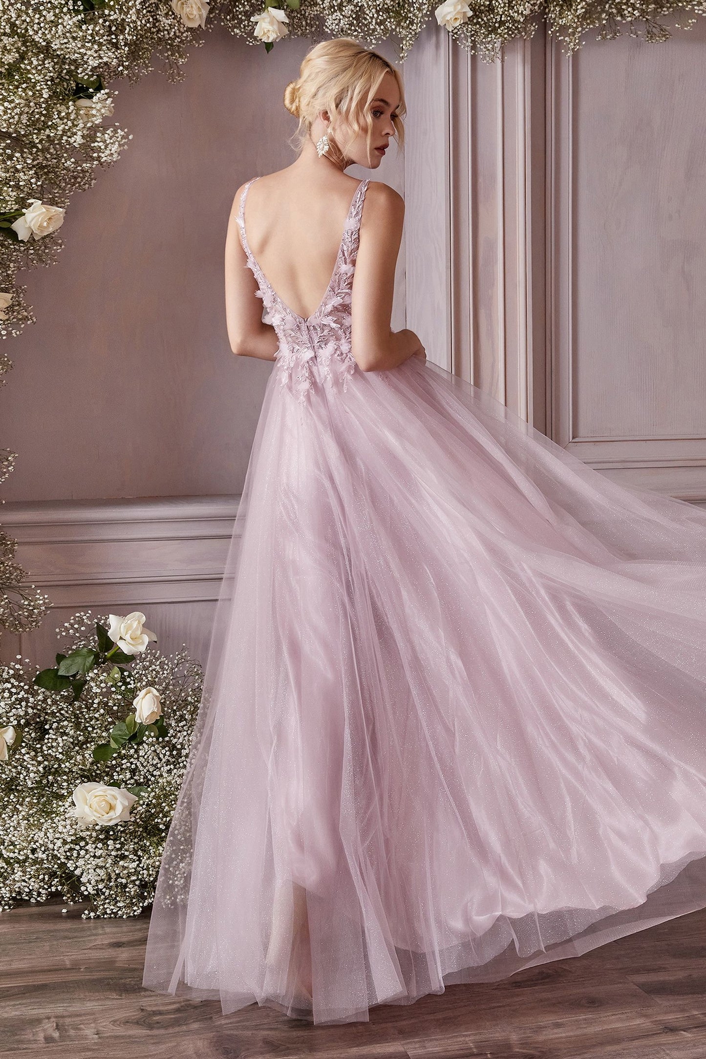 Lace Floral A-Line Dress