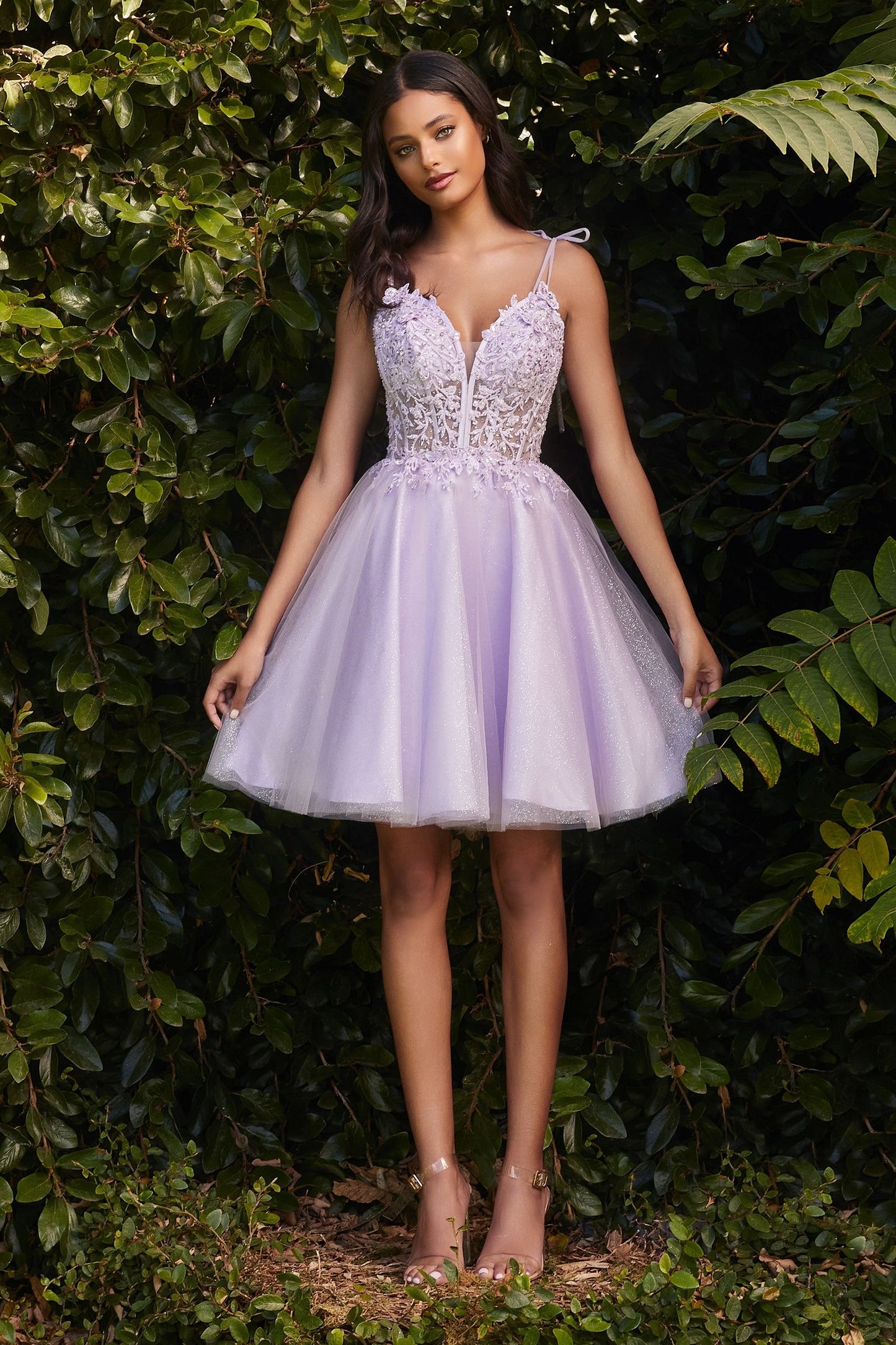 Short Tulle And Lace Dress